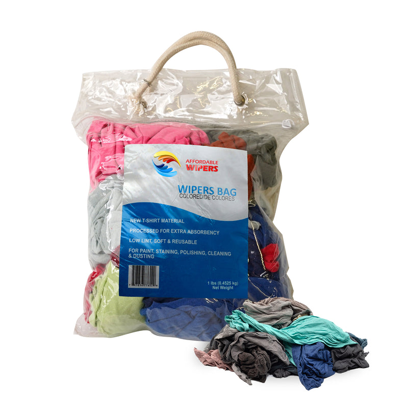 NEW Color Knit T-Shirt Cleaning Rags (1 lb.-4 lbs.) - Multipurpose Cleaning