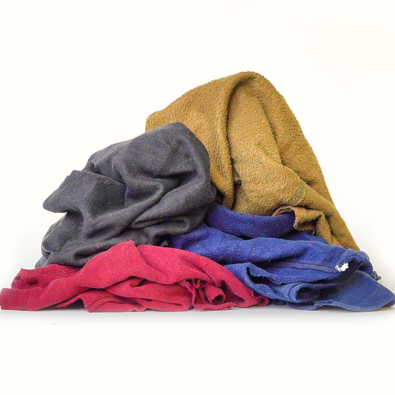 Color Fleece 100% Cotton Cleaning Rags - 600 lbs. Boxes - Multipurpose Cleaning