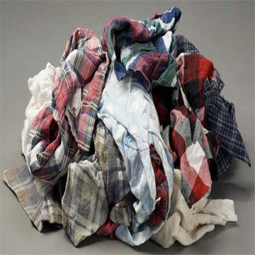 Color Flannel Wiping Rags - 50 lbs Box