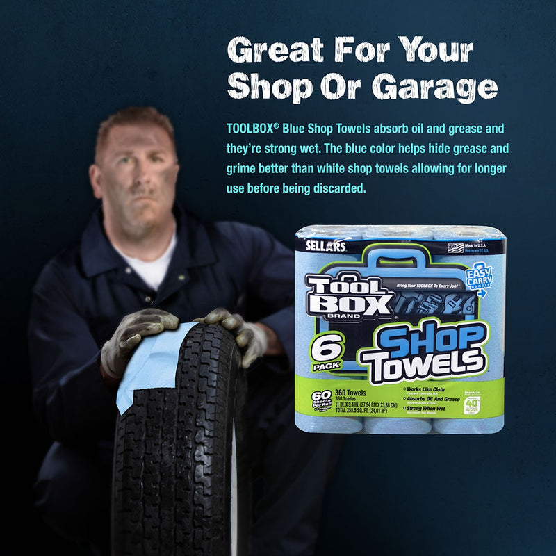 TOOLBOX® Z400 Roll of Shop Towels 6-Pack