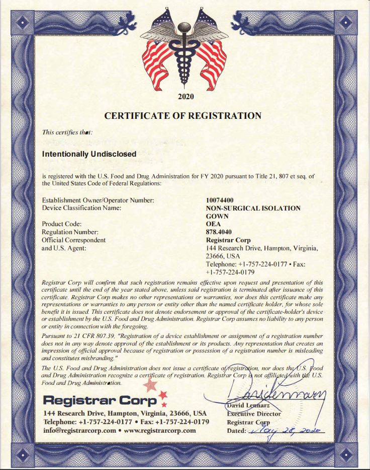 Isolation Gowns Blue 40GSM - FDA Certified
