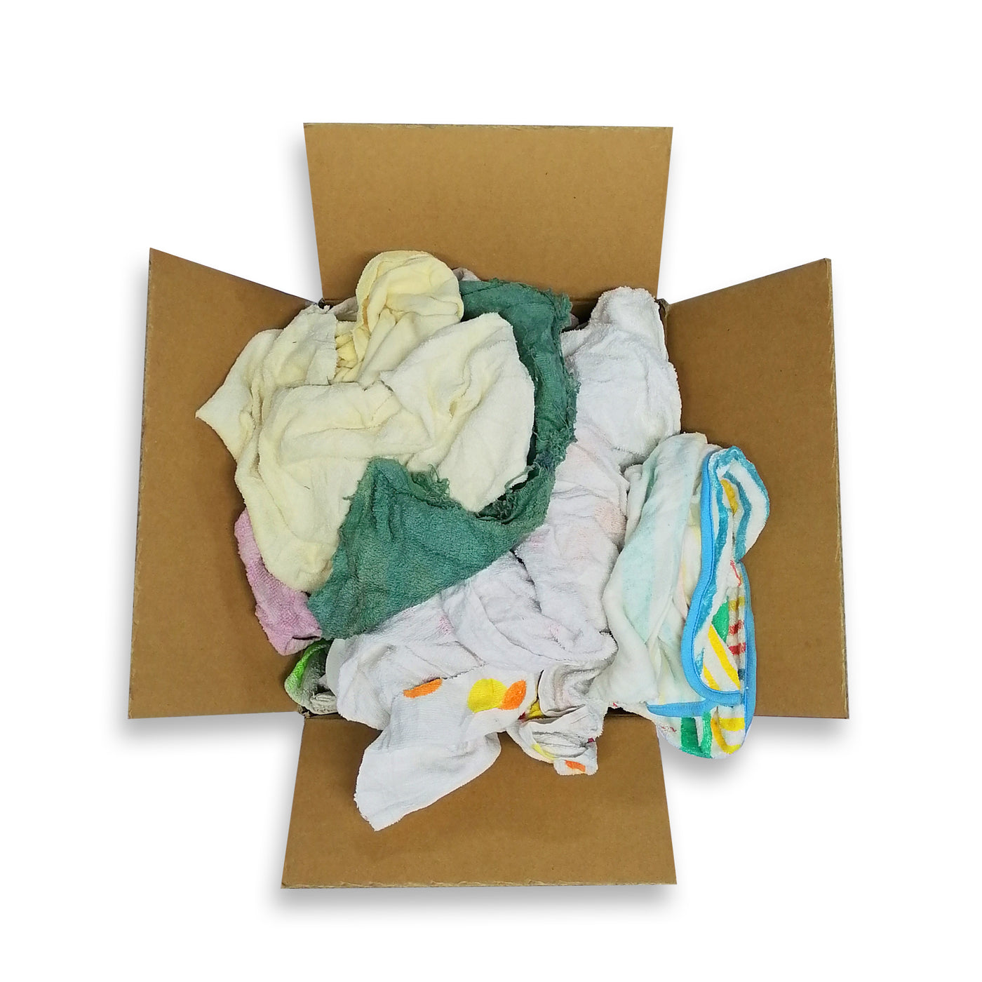 White Terry Towel 100% Cotton Cleaning Rags - 10 lbs. Box- Multipurpose  Cleaning