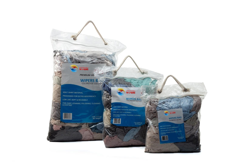 Supremeplus New Color Knit T-Shirt Cotton Cleaning Rags 600 lbs. Bags Pallet- Multipurpose Cleaning 60x10 Bags (600 lbs.)
