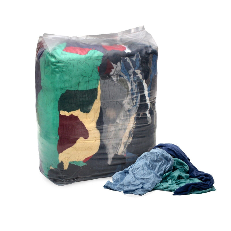 Color Knit T-Shirt Cotton Cleaning Rags 900 lbs. Pallet- 36x25 lbs. bags - Multipurpose Cleaning