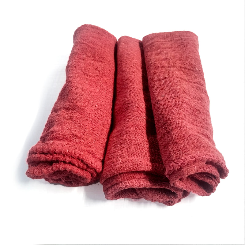 New Industrial A-Grade Shop Towels -Red Cleaning Towels - Multipurpose Cleaning