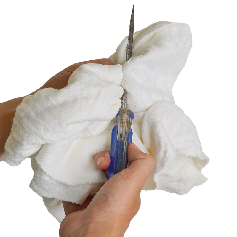 White Fleece Cotton Cleaning Rags-1000 lbs. Bale Uncut-Multipurpose Cleaning