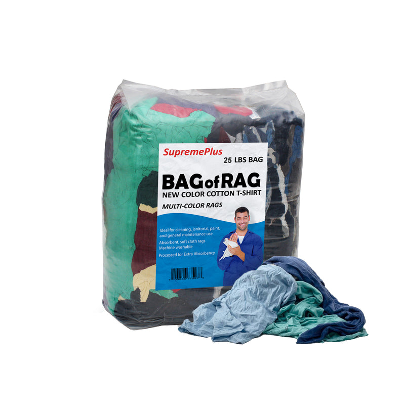 NEW Color Knit T-Shirt  Cleaning Rags 900 lbs. Pallet- 36x25 lbs. bags - Multipurpose Cleaning