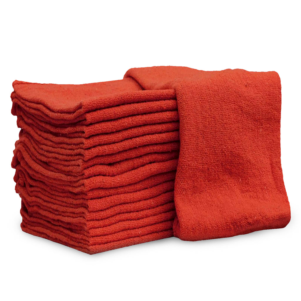 New Industrial A-Grade Shop Towels -Red Cleaning Towels - Multipurpose Cleaning