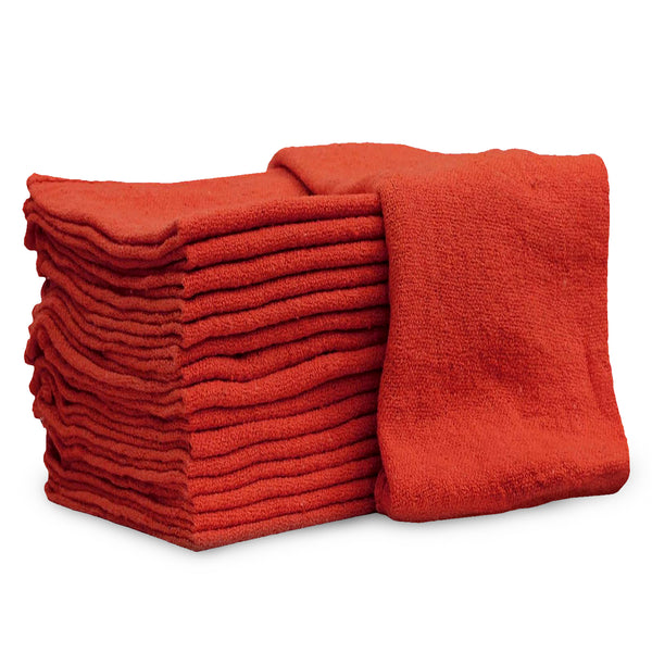 Shop Towels 150-Pack Cotton - 14x14 Inch Red Cleaning Rags For Garage ...