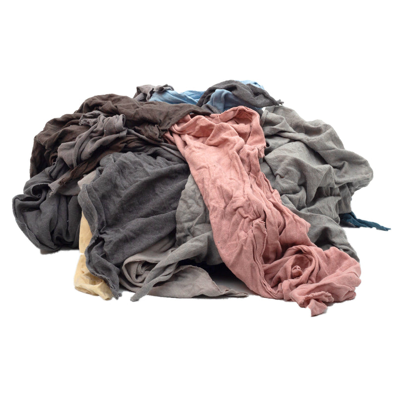 NEW Color Knit T-Shirt Cleaning Rags - 600 lbs. Pallet in Bags - MultiPurpose Cleaning