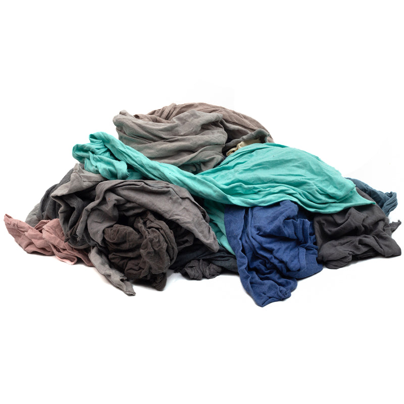 New Color Knit T-Shirt Cleaning Rags 600 lbs. Pallet in Boxes - Multipurpose Cleaning