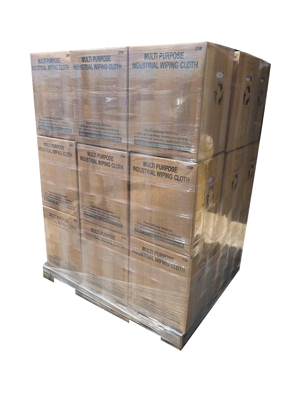 New Color Knit T-Shirt Cleaning Rags 600 lbs. Pallet in Boxes - Multipurpose Cleaning