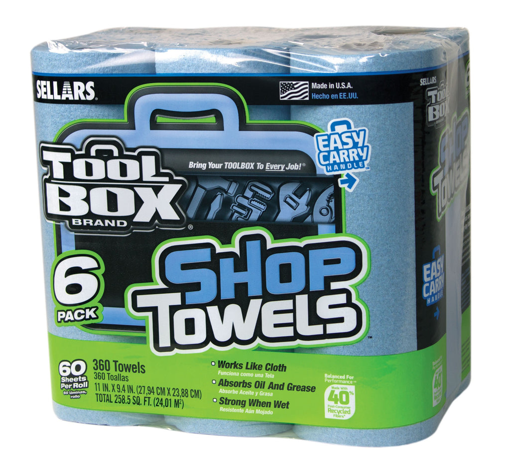TOOLBOX® Z400 Roll of Shop Towels 6-Pack