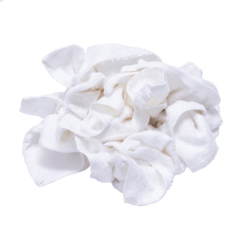 New Terry White Washcloth Rags Bulk 600lbs Pallet
