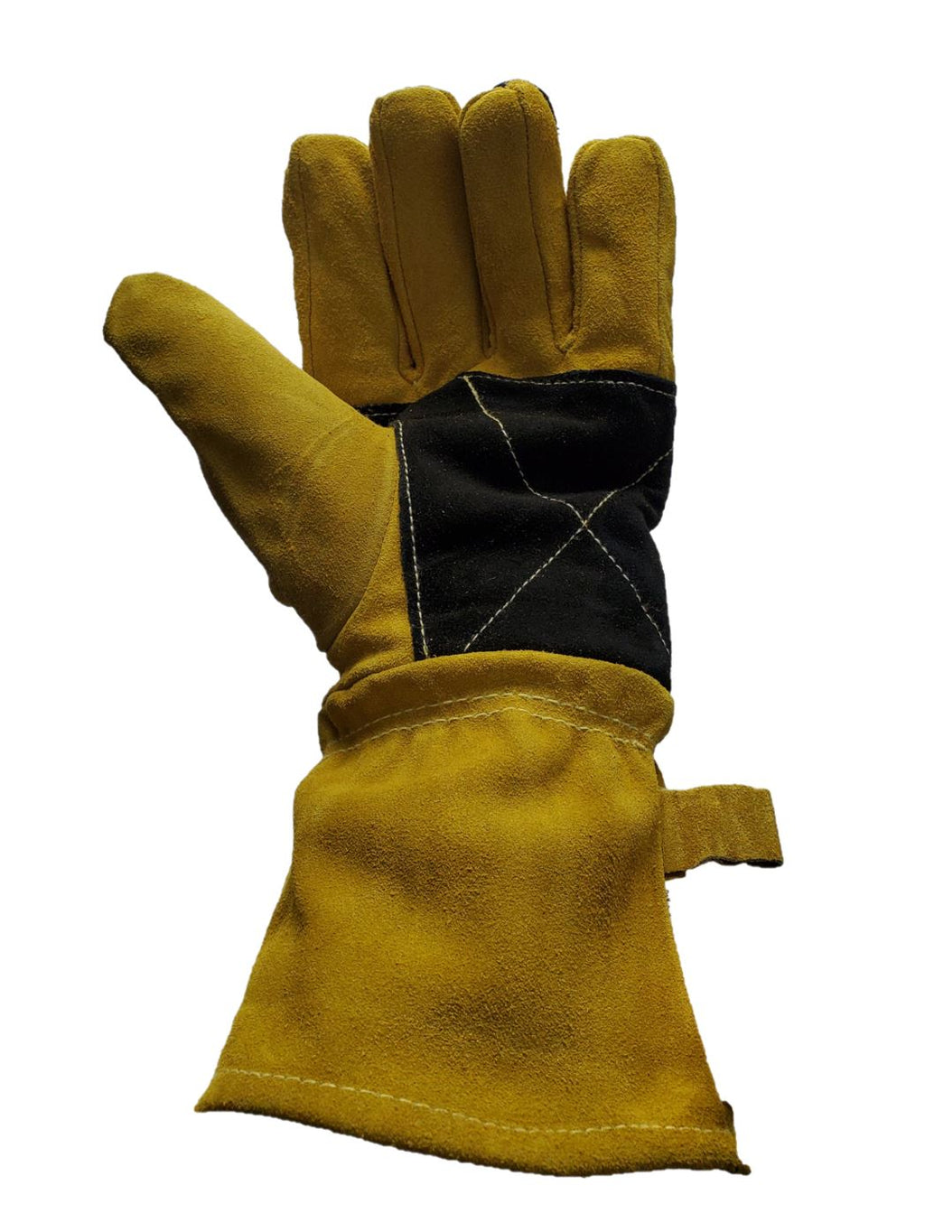 Leather Re-inforced Heavy Duty Welding Gloves - Yellow