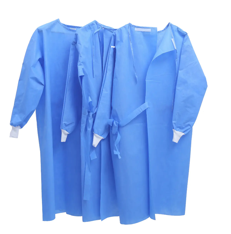 Isolation Gowns Blue 40GSM - FDA Certified